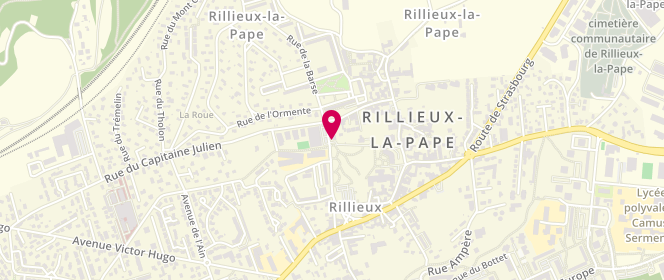 Plan de Accueil de loisirs Maison pour Tous la Roue, 22 Rue Fleury Salignat, 69140 Rillieux-la-Pape