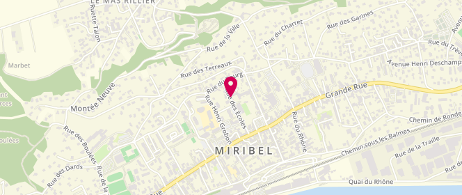 Plan de Centre social d'Animation de Miribel C.E.S.A.M, 194 Rue des Écoles, 01700 Miribel