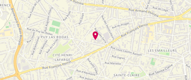 Plan de Accueil de loisirs périscolaire Jules Ferry, 15 Rue Jules Ferry, 87000 Limoges