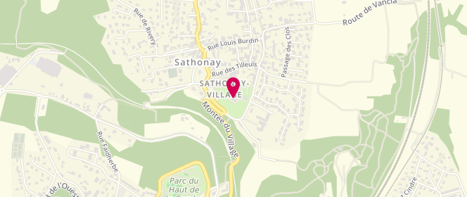 Plan de AL périscolaire de Sathonay, Place Louis Danis, 69580 Sathonay-Village