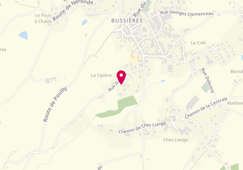 Plan de MJC de Bussières, La Cipière, 42510 Bussières
