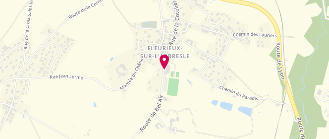 Plan de AL MJC Fleurieux/Eveux, 133 Route de Bel Air, 69210 Fleurieux-sur-l'Arbresle