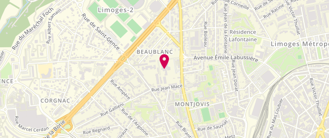 Plan de Accueil de loisirs Beaublanc, 103 Avenue Montjovis, 87100 Limoges