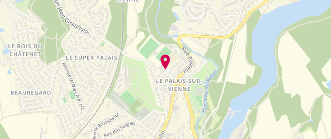 Plan de Accueil de loisirs Ados Du Palais Sur Vienne, Base Nautique la Sablière, 87410 Le Palais-sur-Vienne