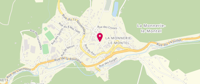 Plan de Accueil de loisirs La Monnerie, 3 Rue de l'Eglise, 63650 La Monnerie-le-Montel