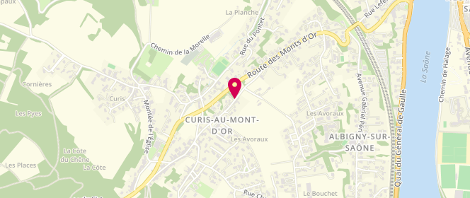 Plan de Accueil périscolaire de Curis au Mont d'Or, Rue de la Mairie, 69250 Curis-au-Mont-d'Or