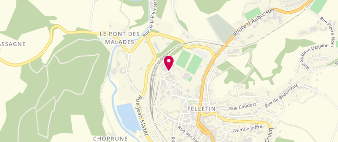 Plan de Accueil de loisirs - Cigale - Felletin, 14 Rue des Ateliers, 23500 Felletin