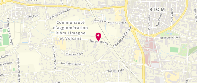 Plan de Accueil de loisirs Jean Rostand, Rue des Boules, 63200 Riom