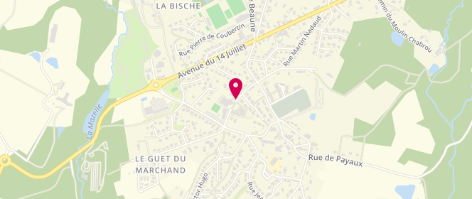 Plan de Accueil de loisirs de Rilhac Rancon la Bische, 2 Rue du Peyrou, 87570 Rilhac-Rancon