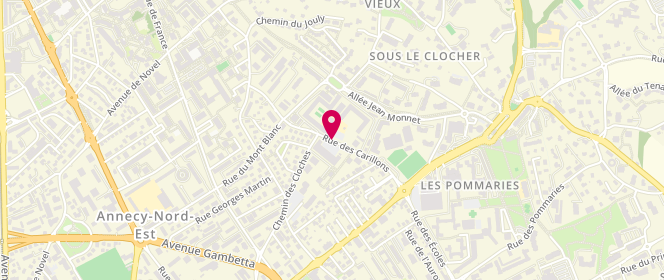 Plan de Maternelle Ufcv Les Clarines, 8 Rue des Carillons, 74940 Annecy