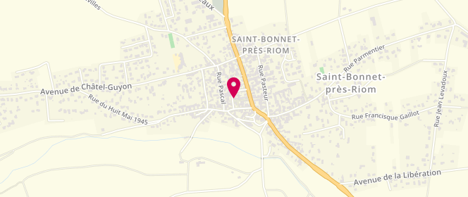 Plan de Accueil de loisirs de St-Bonnet près Riom, 23 Bis Route de Châtel-Guyon Groupe Scolaire Jb Chauty, 63200 Saint-Bonnet-près-Riom