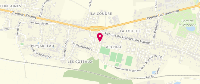 Plan de Accueil de loisirs l'École Archiac de Tonnay Charente, Avenue Gonder, 17430 Tonnay-Charente