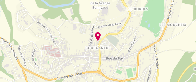 Plan de Accueil de loisirs Bourganeuf - Ados Agora, 2 Avenue du Docteur Butaud, 23400 Bourganeuf