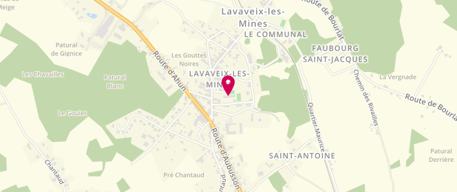 Plan de Commune de Lavaveix-les-mines, 35 Rue du Centre, 23150 Lavaveix-les-Mines