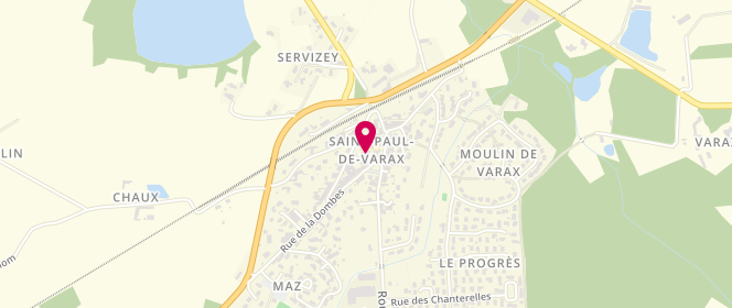 Plan de Accueil de loisirs de saint Paul de Varax, 22 Rue de la Poste, 01240 Saint-Paul-de-Varax