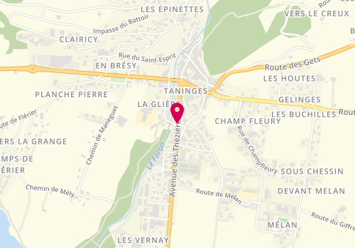 Plan de MJC Taninges Local d'Jeunes, Avenue des Thézières, 74440 Taninges