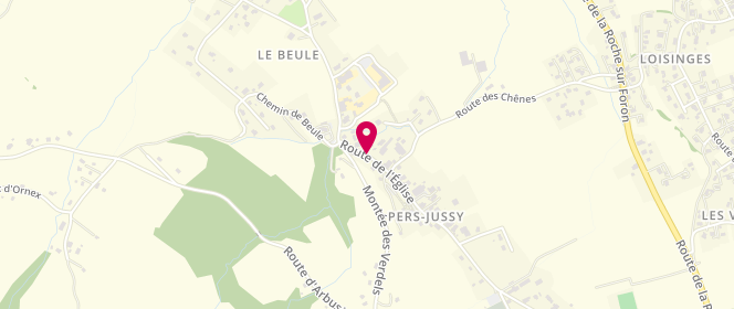 Plan de Association Familles Rurales Pers Loisirs, 95 Route de L 'Église, 74930 Pers-Jussy
