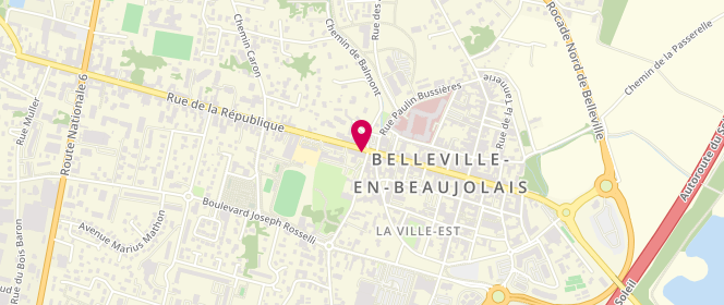 Plan de Accueil de loisirs périscolaire de Belleville, 105 Rue de la République, 69220 Belleville