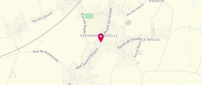 Plan de Accueil de loisirs périscolaire Les Puces et les P'tits Moussaillons, 1 Route de Vozelle, 03110 Espinasse-Vozelle