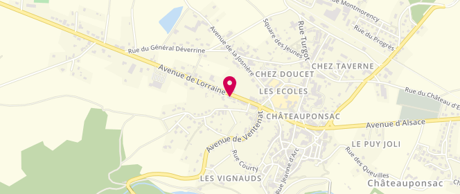 Plan de Accueil de loisirs Les Petites Canailles, 16 Avenue de Lorraine, 87290 Châteauponsac