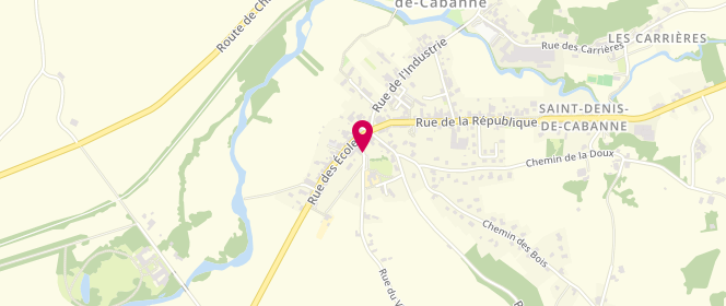 Plan de MJC Saint Denis de Cabanne, 46 Rue du Vieux Bourg, 42750 Saint-Denis-de-Cabanne