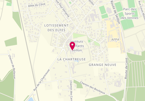 Plan de Centre vacances football, 1336 Rue de la Chartreuse, 01960 Péronnas