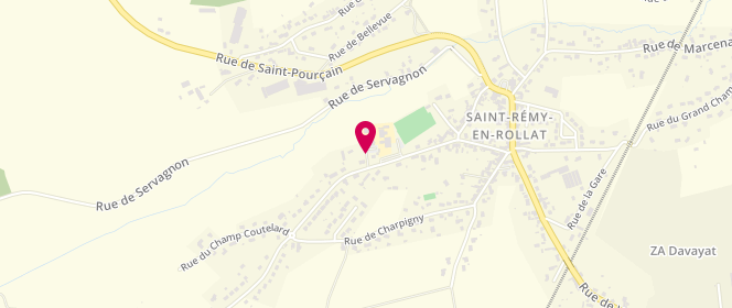 Plan de Accueil de loisirs extrascolaire Saint-Exupery, Allée des Petits Princes, 03110 Saint-Rémy-en-Rollat