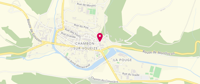 Plan de Accueil de loisirs Chambon, Rue de la Ribière, 23170 Chambon-sur-Voueize