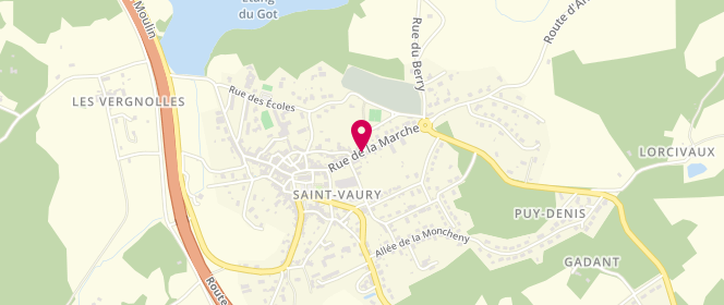 Plan de Centre de loisirs Sans Hebergement, 32 Rue de la Marche, 23320 Saint-Vaury