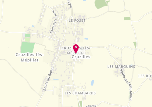 Plan de Garderie périscolaire de Cruzilles les Mépillat, 4 Route d'Illiat, 01290 Cruzilles-lès-Mépillat