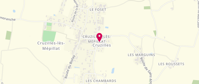 Plan de Accueil de loisirs extrascolaire itinérant Cruzilles les Mepillat, Le Bourg, 01290 Cruzilles-lès-Mépillat