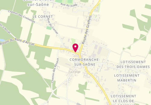 Plan de Garderie périscolaire de Cormoranche sur saône - Bey, 35 Route du Pont d'Arciat, 01290 Cormoranche-sur-Saône
