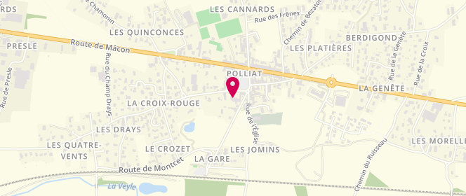 Plan de Accueil de loisirs de Polliat, 137 Place de la Mairie, 01310 Polliat