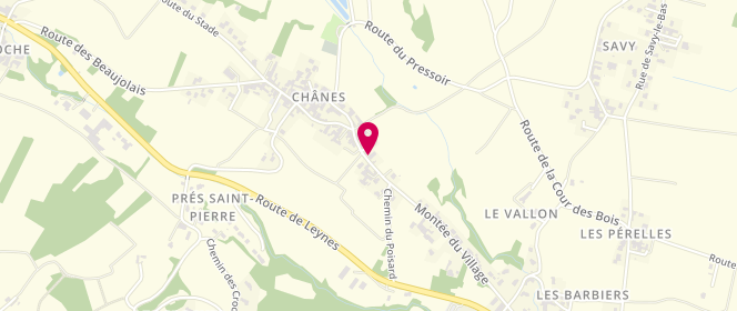 Plan de Garderie de Chanes - Accueil périscolaire, Restaurant Scolaire le Bourg, 71570 Chânes