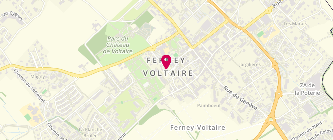 Plan de Centre de loisirs Jean Calas, Chemin Florian, 01210 Ferney-Voltaire