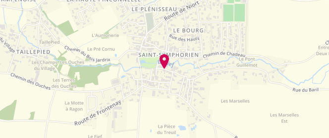 Plan de Accueil périscolaire de Saint -Symphorien, Rue des Ecoles, 79270 Saint-Symphorien