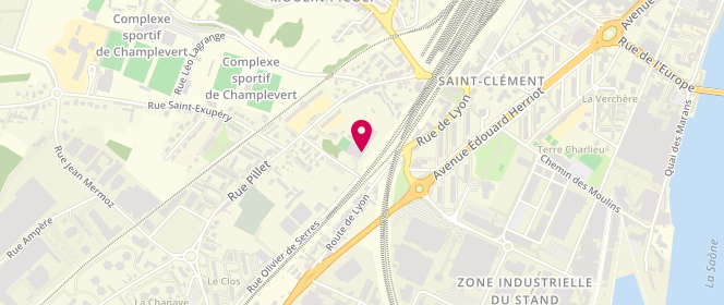 Plan de Centre de loisirs Pillet, 27 Rue Pillet, 71000 Mâcon