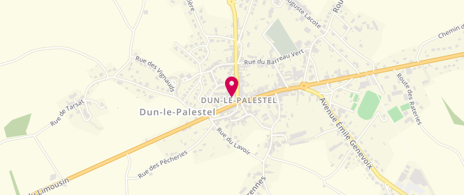 Plan de Accueil de loisirs Local'ados - Dun Le Palestel, 9 Place de la Poste, 23800 Dun-le-Palestel