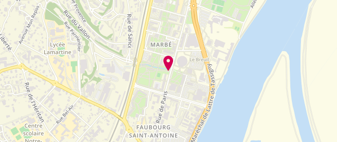 Plan de Accueil De Loisir Point Enfants Marbe, 1550 Avenue Charles de Gaulle, 71000 Mâcon