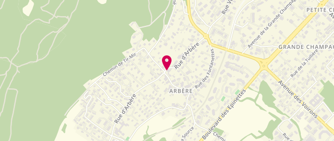 Plan de Accueil de loisirs Arbère, 805 Rue d'Arbère, 01220 Divonne-les-Bains