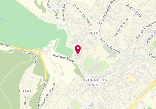 Plan de Espace Jeunes de Divonne les Bains, 73 Avenue des Thermes, 01220 Divonne-les-Bains