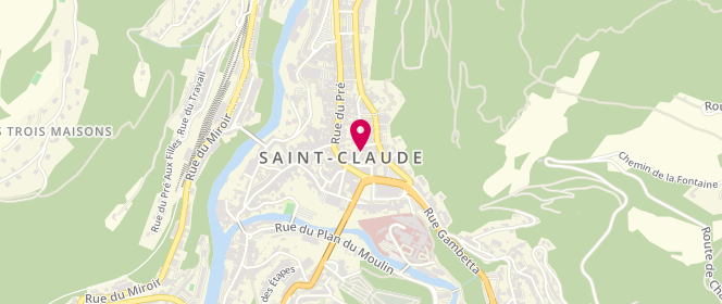 Plan de Centre de loisirs Aventure Ados, 12 Montée Saint Romain, 39200 Saint-Claude