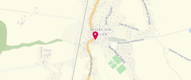 Plan de Accueil de loisirs périscolaire+Tap Bessay Le Repaire Des Castors, 6 Place Théodore de Banville, 03340 Bessay-sur-Allier