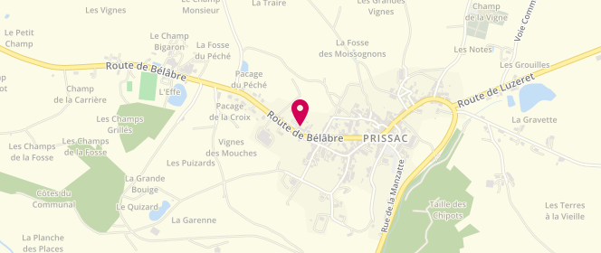 Plan de Accueil périscolaire de Prissac, 22 Route de Bélâbre, 36370 Prissac