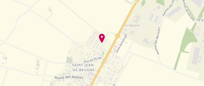 Plan de Accueil périscolaire de l'École Pierre Mounereau, 4 Rue de la Petite Vigne, 85210 Saint-Jean-de-Beugné