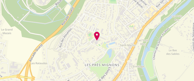 Plan de Accueil périscolaire Perochon-Marcel Pagnol Cap Sud - Poitiers, 28 Rue de la Jeunesse, 86000 Poitiers