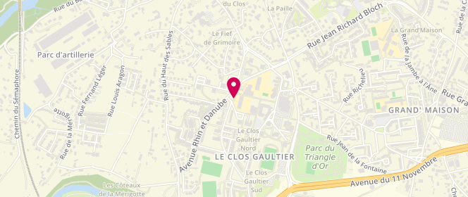 Plan de Accueil de loisirs Des Trois Cités - Poitiers (3-6 Ans), 1 Rue du Clos Gaultier, 86000 Poitiers