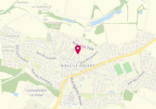 Plan de Centre d'Animation Enfance Jeunesse Familles Rurales de Nieul le Dolent, 13 Rue Jean Blanchet, 85430 Nieul-le-Dolent