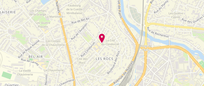 Plan de Accueil périscolaire Maternel Condorcet - Poitiers, 8 Rue Dames des Roches, 86000 Poitiers