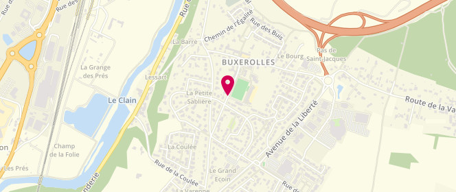 Plan de Accueil périscolaire Maternel le Bourg, 3 Rue Omer Bernier, 86180 Buxerolles